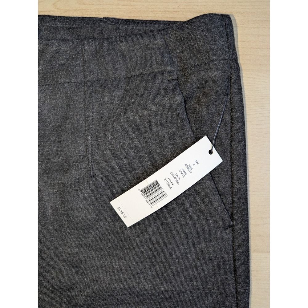 NWT THEORY Low Rise Charcoal Smooth Knit Ponte Flare Trouser Pants Made in USA 4 - Picture 3 of 14